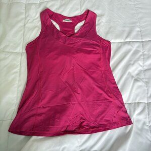 Lija Golf Tennis Racerback Tank Top Pink Womens M/L Built In Bra Yoga